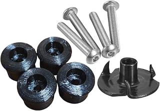 Pop-Up Camper Cushion Stops for Coleman Campers, Black Rubber Seat Stoppers, Upgraded Material, Part: 4710-2681 - Taylor'd Creations (4 stoppers with Hardware)