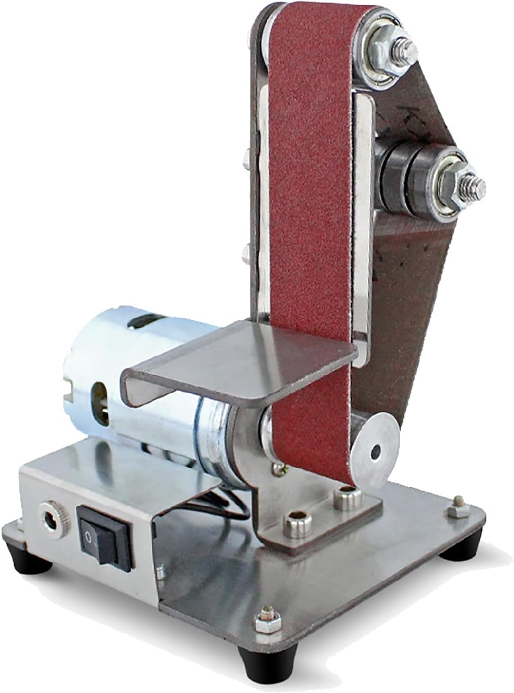 Mini Belt Sander, Electric Grinder Sanding Machine With Anti-slip Base, 0-65° Workbench Angle Adjustment And 4500-9000R/Min Speed Switching, Multi-angle Grinding And Easy To Use, for Polishing