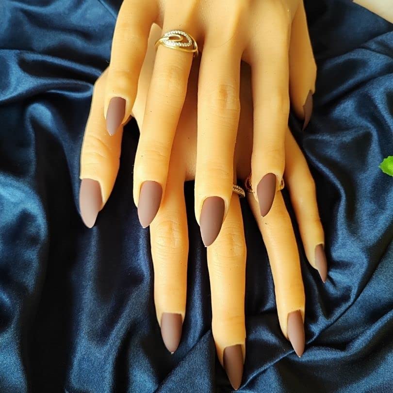 Sangria Red Matte Nails:- Set of 24 Reusable Nail Kit Gel Finished Matte Look Press On Nails Dailywear Nails Luxury Gel Nails (Sangria Red Matte Nails)-picture-35