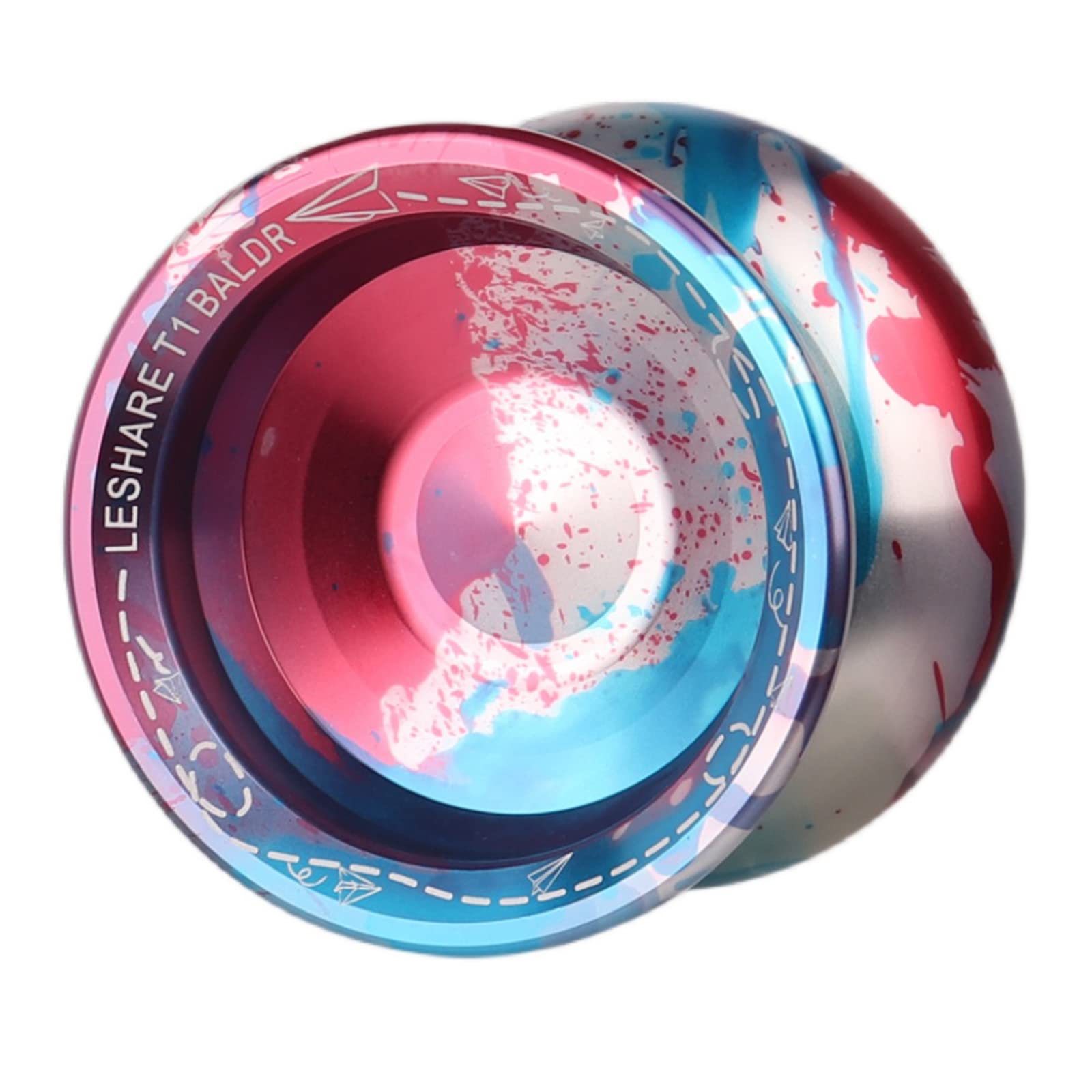 Professional Unresponsive Yoyo for Pros and Responsive Yoyos for Kids Beginners, Package includes Replaceable Responsive Bearings, yo-yo Gloves, and 5 yo-yo Cords(Mixed Color Pink)