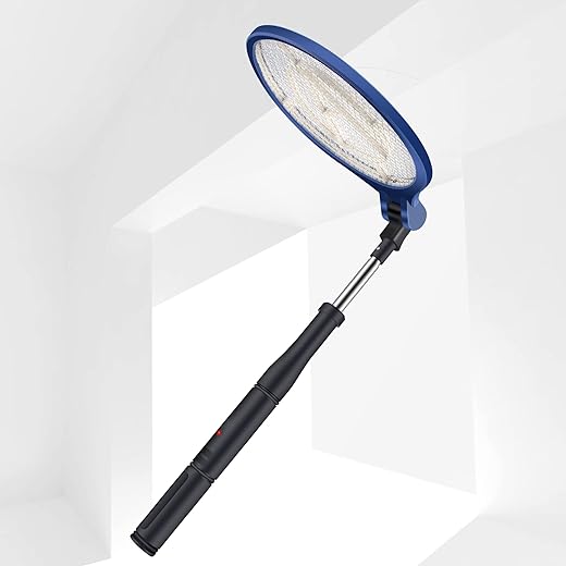 Electric Fly Swatter, Retractable Bug Zapper Indoor, Electronic Insect Killer, Flying Insect Killer, Insect Trap Racket for Travel (2AA NOT Include)