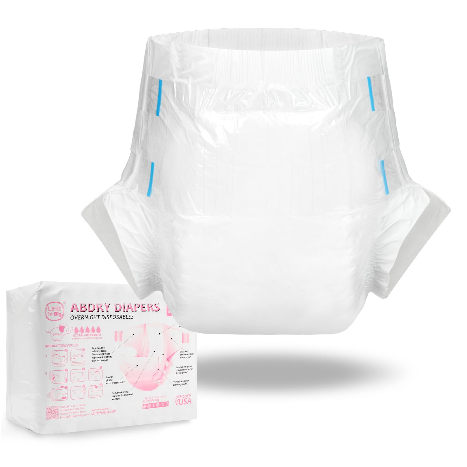 Amazon | LittleForBig大人用紙おむつ パンツタイプ【無地】厚型 高