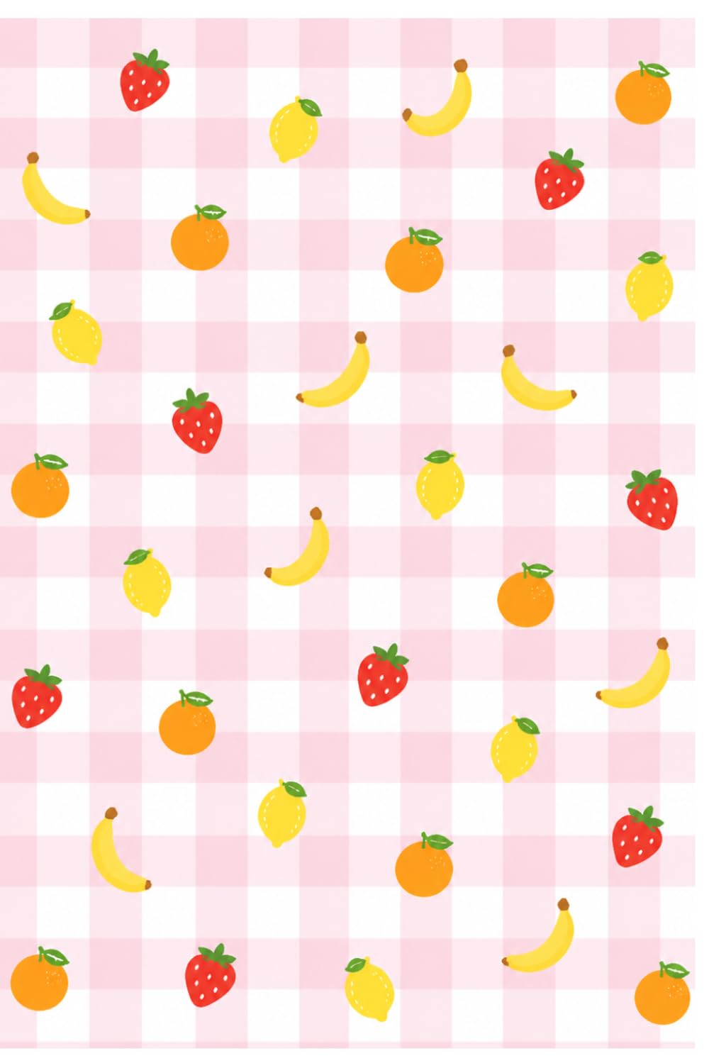 Carnet de Notes Fruits - Cahier Ligné au Motif Vichy Rose: Carnet de Notes Fruits - 120 pages - journal et notes