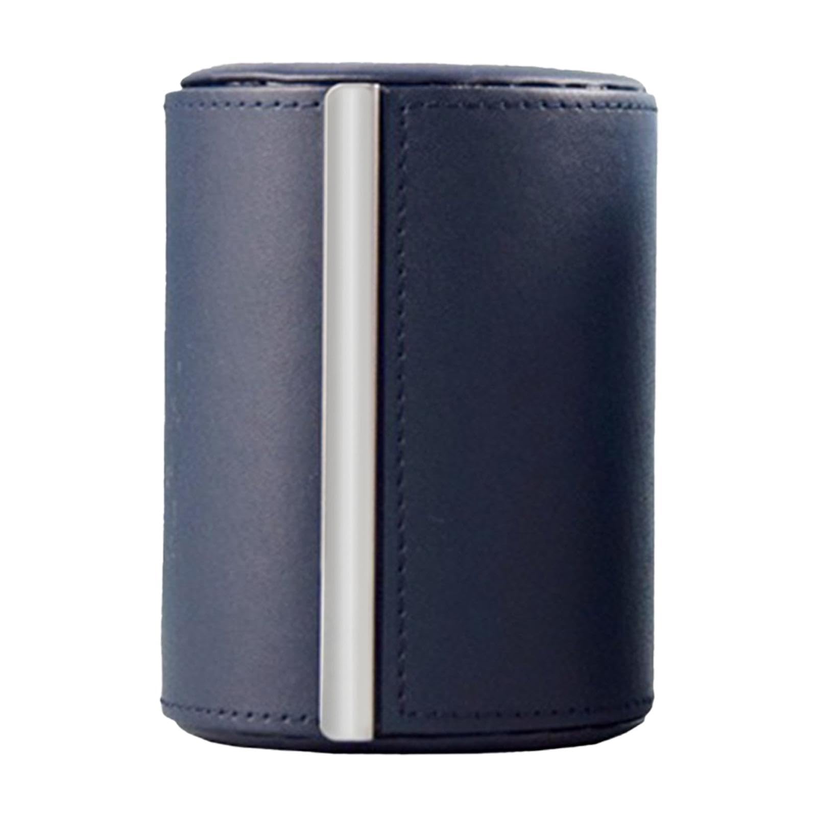 Reise-Krawattenetui für Herren, Reisegeschenk, PU-Leder, Schwarz, 8,5 x 11 cm