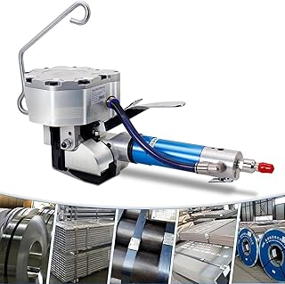 空気圧スチールストラッピングマシン、産業用メタルホットメルトベーラー、3/4インチ（19mm）用梱包バンドツール、ヘビーデューティーシールレスバンダーコンビネーションテンショナーツール