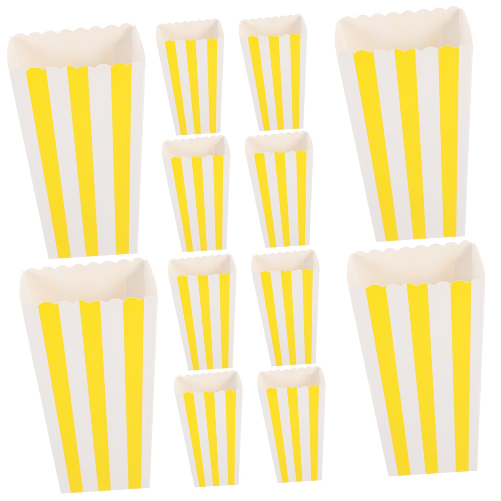 Ciieeo12pcs Boxes Popcorn Box Charcuterie Cups Candy Container Popcorn Treat Boxes French Fries Cups Kids Birthday Party Favors Appetizers Serving Cup Candy Paper Bucket Simple