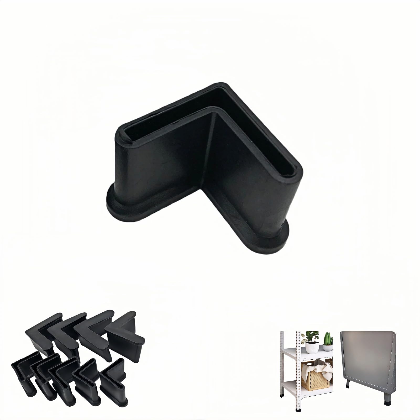 Amazon.com : PVC Rubber L-Shaped Angle Caps, 40x40mm Furniture Leg