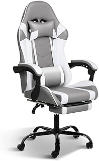 Gaming Chair,Backrest and Seat Height Adjustable,Swivel Recliner,Office Computer Ergonomic Video Game Chair with Footrest