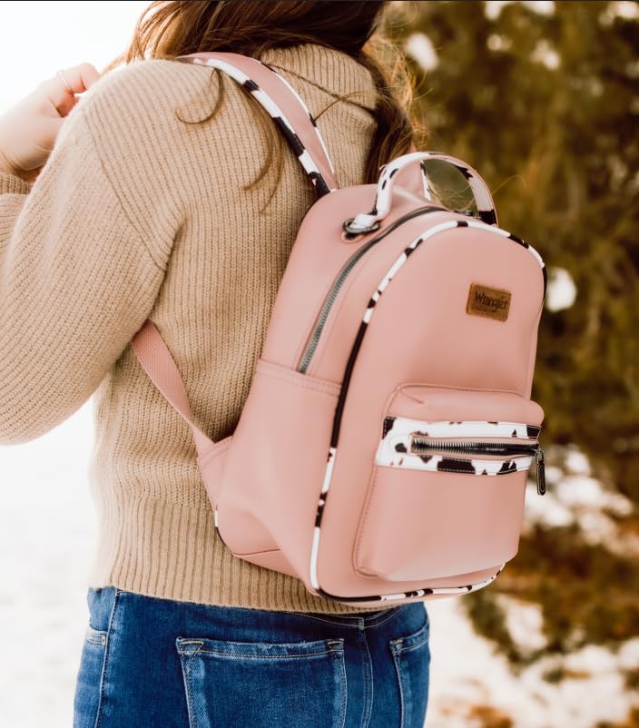 Image of Montana West Wrangler Cow Print Backpack Cute Daypacks Large Bookbag Purse for Women