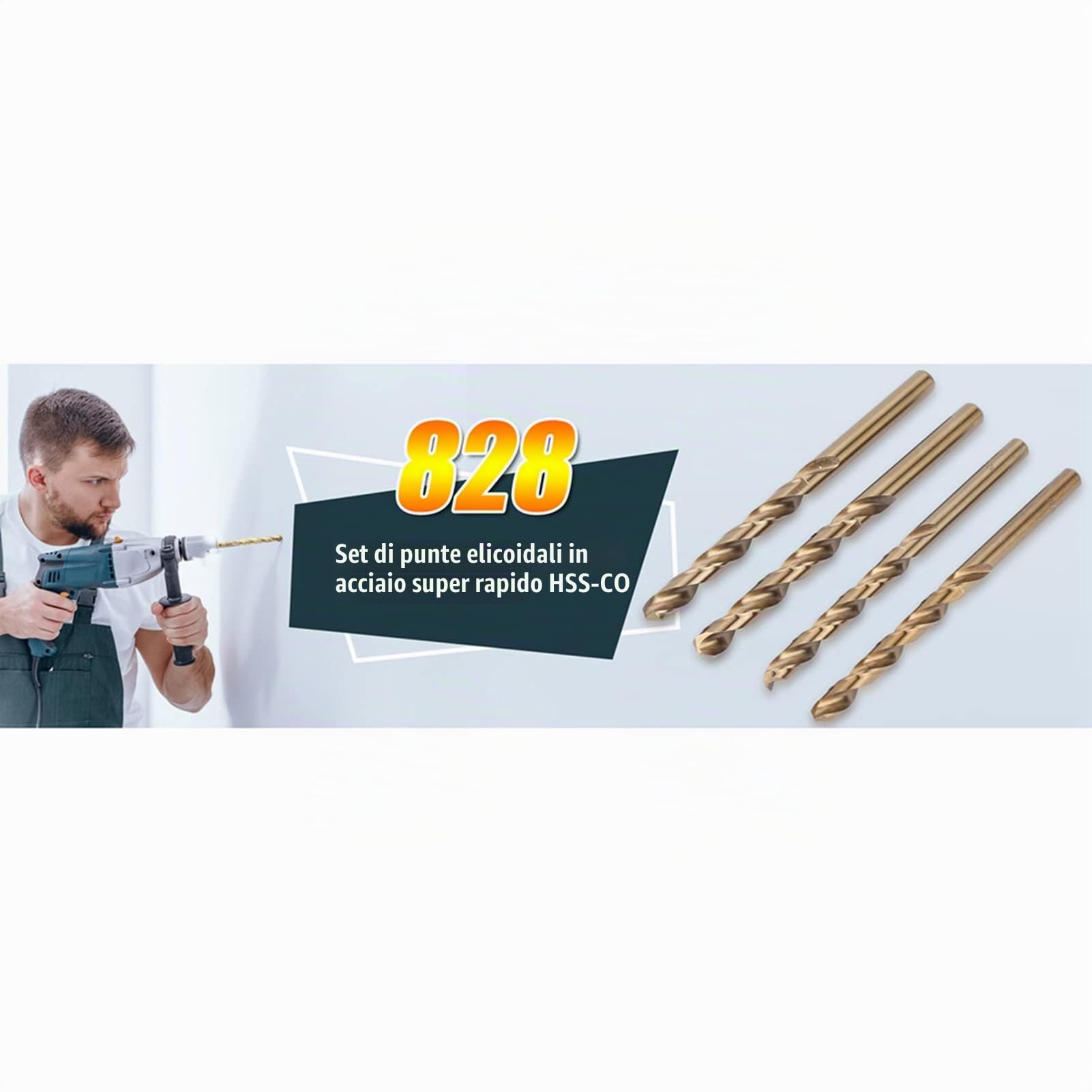 Artillery Set di Punte da Trapano, 74 Pezzi M35 HSS Set di Punte Elicoidali al Cobalto, 1,0-8,0 mm 135 Gradi Punte al Cobalto HSS in Acciaio Rapido per Metallo, Legno e Plastica
