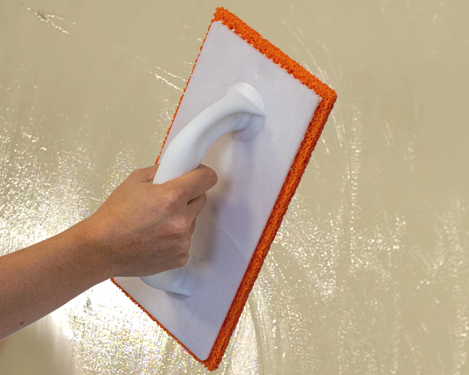Kronen Hansa 5 X Reibfix Schwammgummi-Reibebrett für Verputzarbeiten (Kunststoff Glättebrett, Putzbrett, grobporig, Made in Germany, Gummischwamm-Auflage 140 x 280 mm, Stärke 10 mm)
