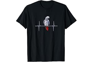 Super Comfort African Gray Heartbeat Shirt. Love African Grays tee.