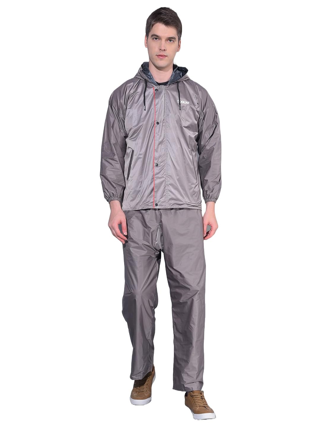 dollar Men's Waterproof Reversible Raincoat Set with Hood & Pocket | PVC Polyester Full Sleeve Zipper Rainwear Suit for Biking, Riding, Trekking, Outdoor | Lightweight Leakproof Jacket Pant Set-picture-28