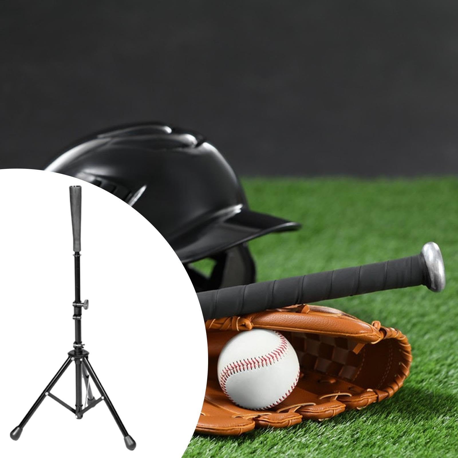 kowaku Baseball Hitting Tee Softball Tee Training Equipment Heavy Duty Practical Height Adjustable for Improve Accuracy Kids Adults