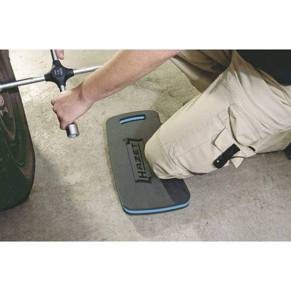 Hazet Tabla para rodillas 195-1, 450 x 210 x 30 mm, fácil de limpiar, espuma ergonómica para un gran confort, logotipo , asa de transporte y para colgar