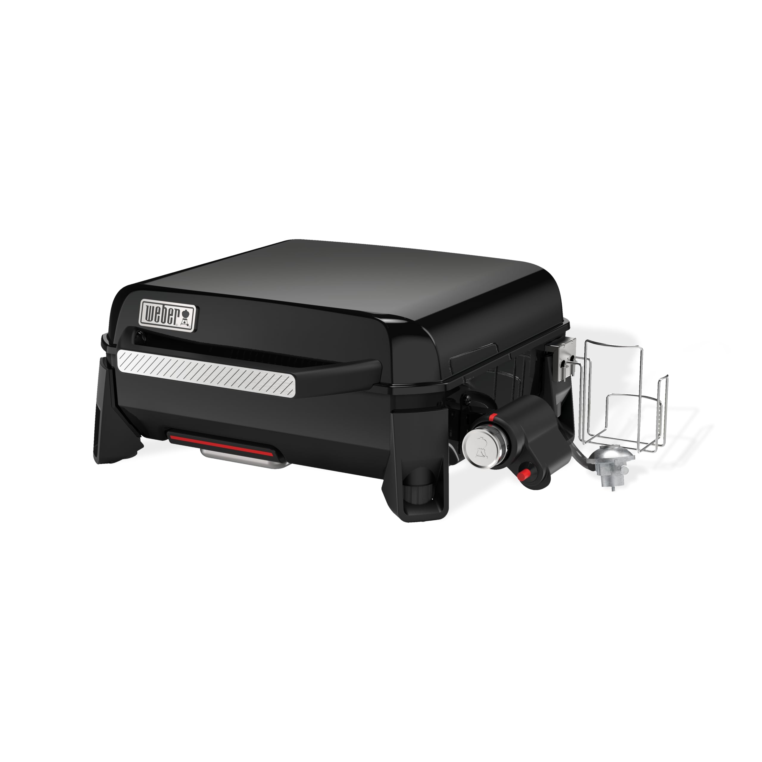 Weber Slate GP Tragbare Premium Gasgrillplatte | Gleichmäßige Hitze bis zum Rand, Bis zu 260 °C, Antihaft-Grillfläche (43 x 41 cm), Höhenverstellbare Füße, Schwarz
