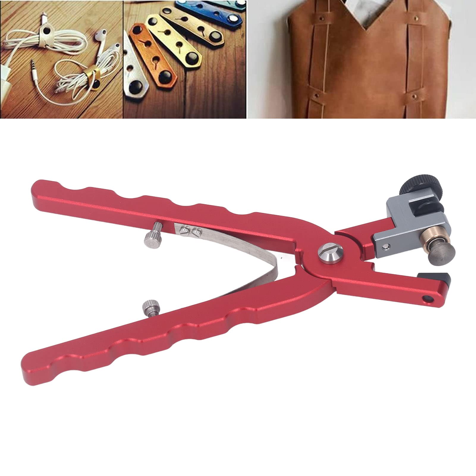 Correa de reloj ergonómica de aleación de aluminio para ahorro de mano de obra y alicates perforadores de cinturón de cuero, herramienta para cinturones y correas