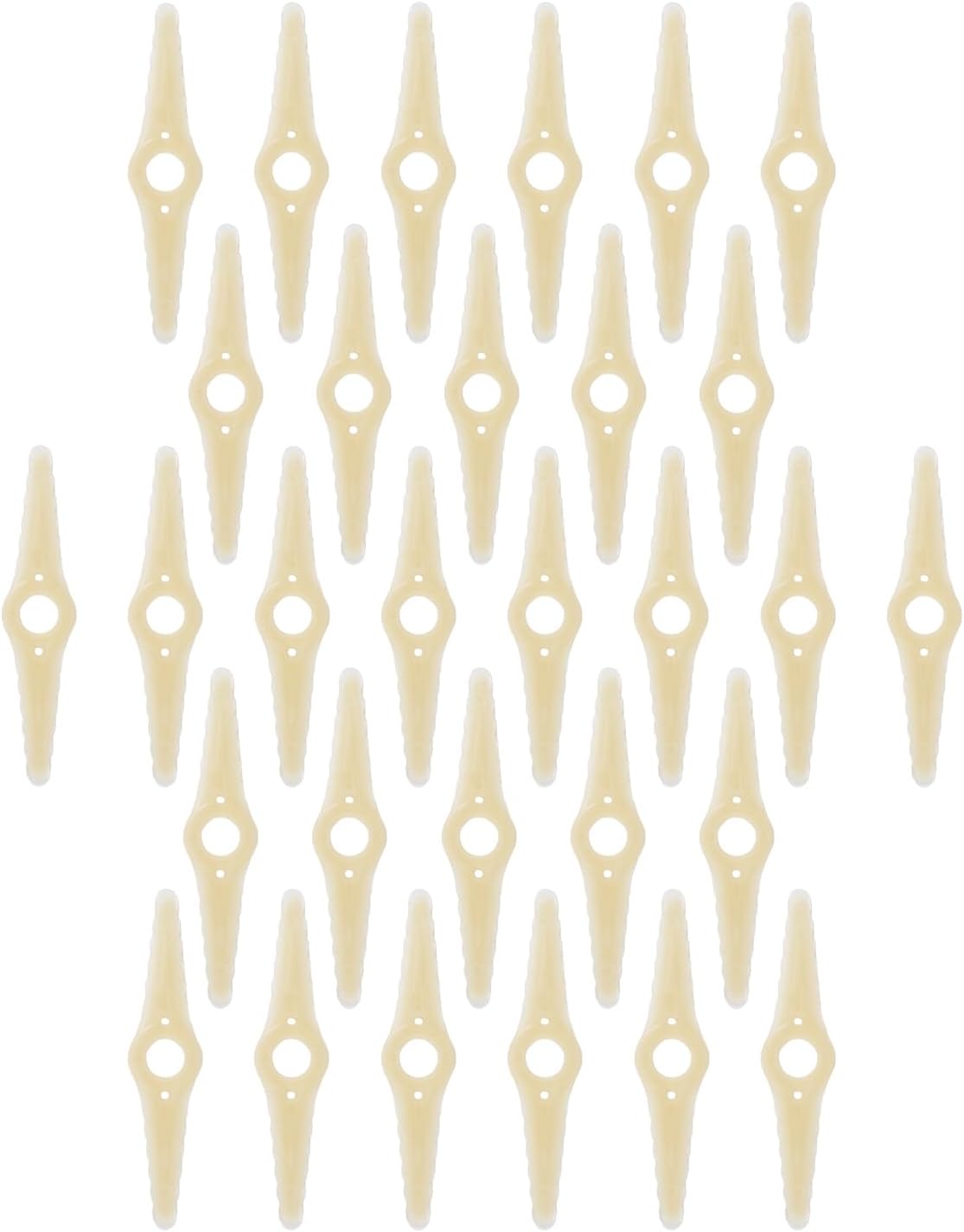 Spare Replacement Blades for AGUTEGUTE Weed Wacker Rechargeable Electric Weed Whacker - 30 pcs Plastic Blades