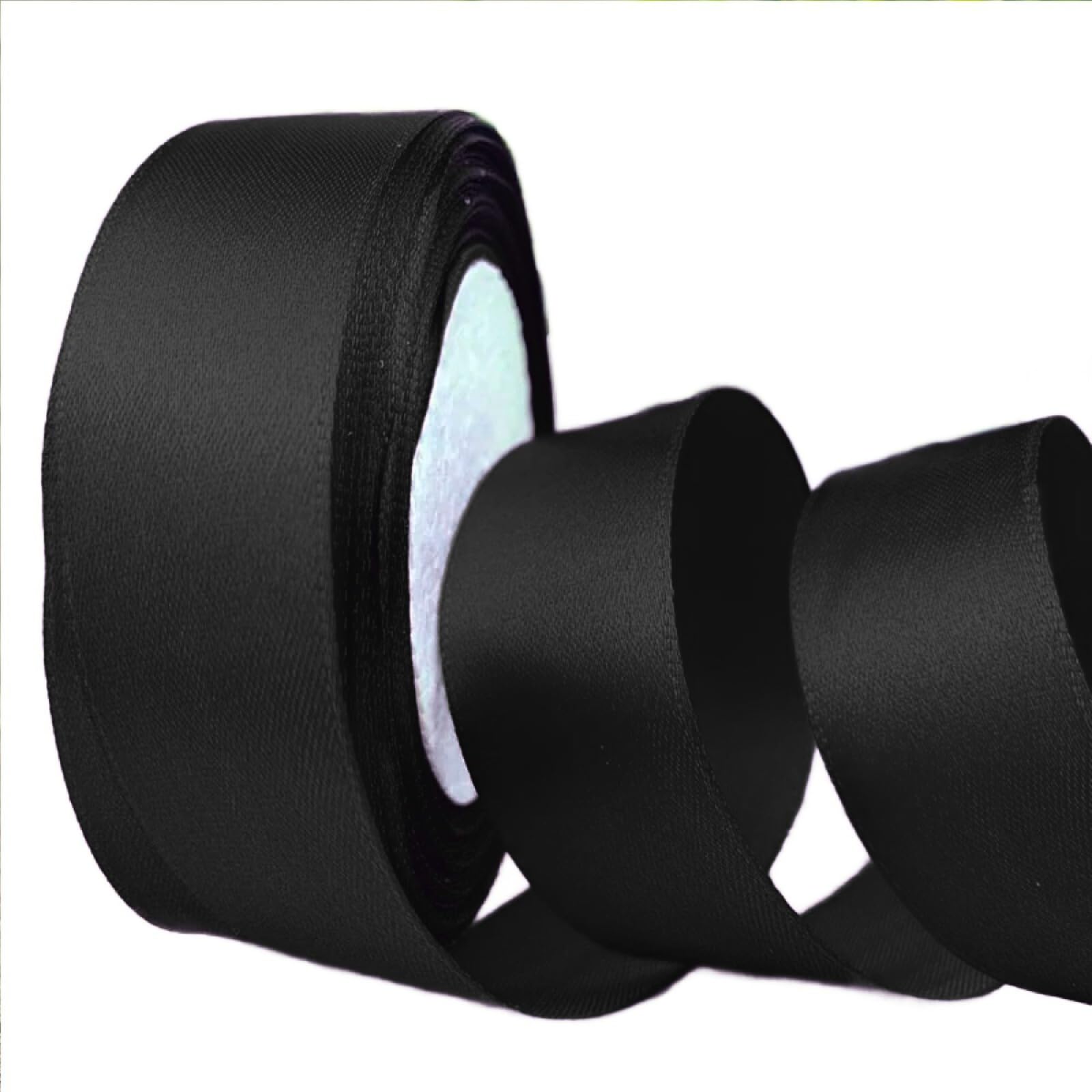 Godfather Satin Ribbon for Gift Wraping Crafting Party Decoration Polyester Ribbon (Black, 15mm) — image 1