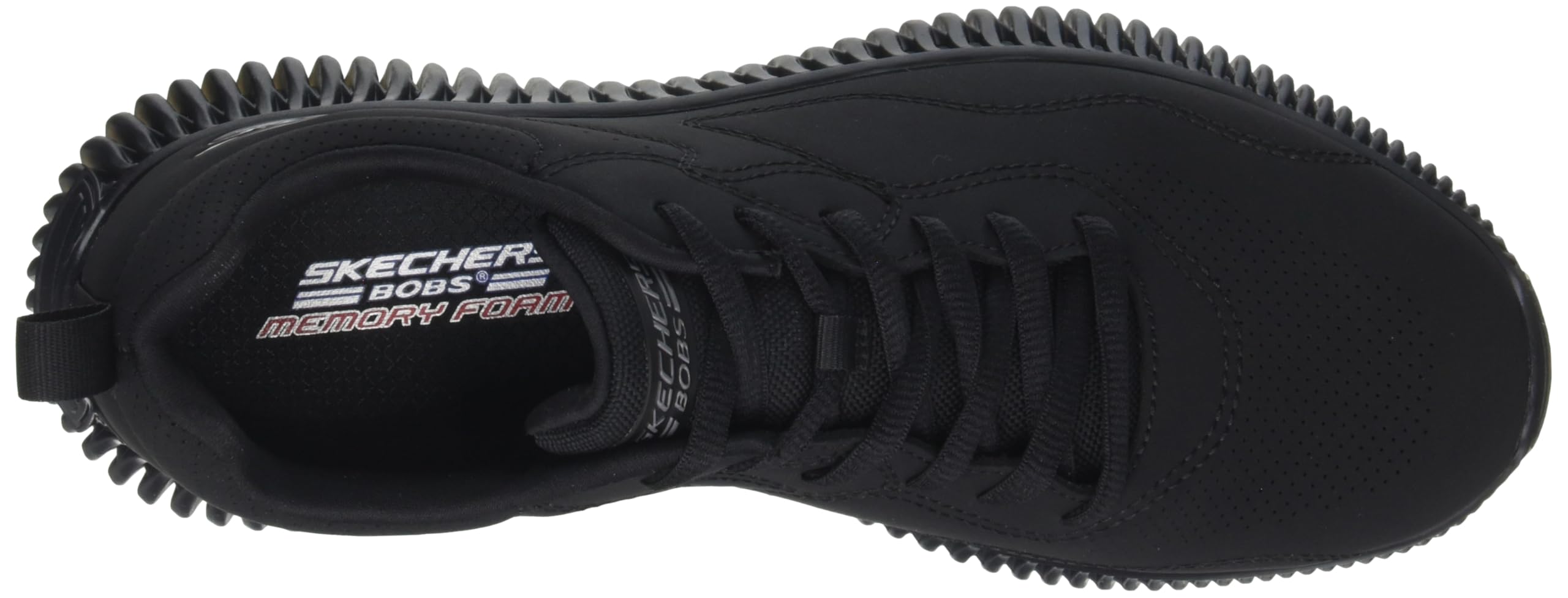 Skechers Bobs Geo How Debonair Herren-Sneaker, Schwarz (Black Pu), 45 EU – Ansicht 3