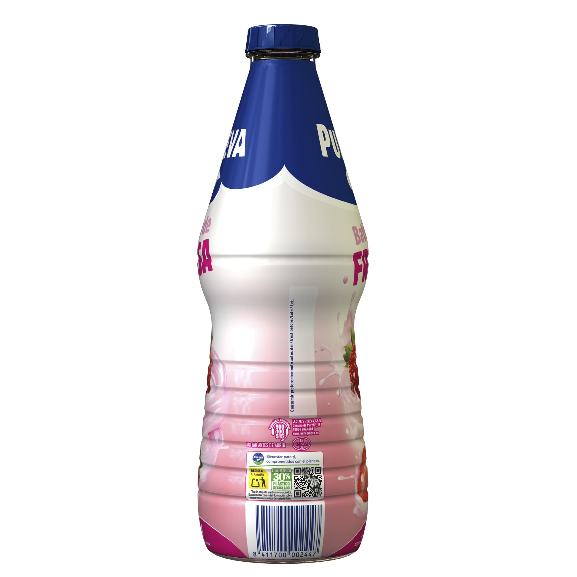 Puleva Batido de Fresa, Rico en Calcio, Proteínas y Vitamina D, Sin Gluten, Bebida Láctea 1 L