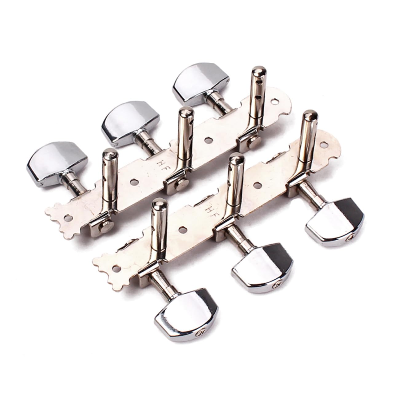 Holibanna Guitar Tuning Machine Head Chrome Color Metal Square Button 6 String Acoustic Guitar Tuning Key Pegs A-48 Tuner Keys