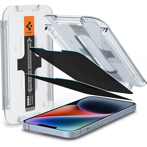 Spigen Tempered Glass Screen Protector Compatible with iPhone 14 Plus/iPhone 13 Pro Max [Privacy / 2 Pack]