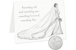 Something Borrowed for Bride: Coin and Wedding Card Set