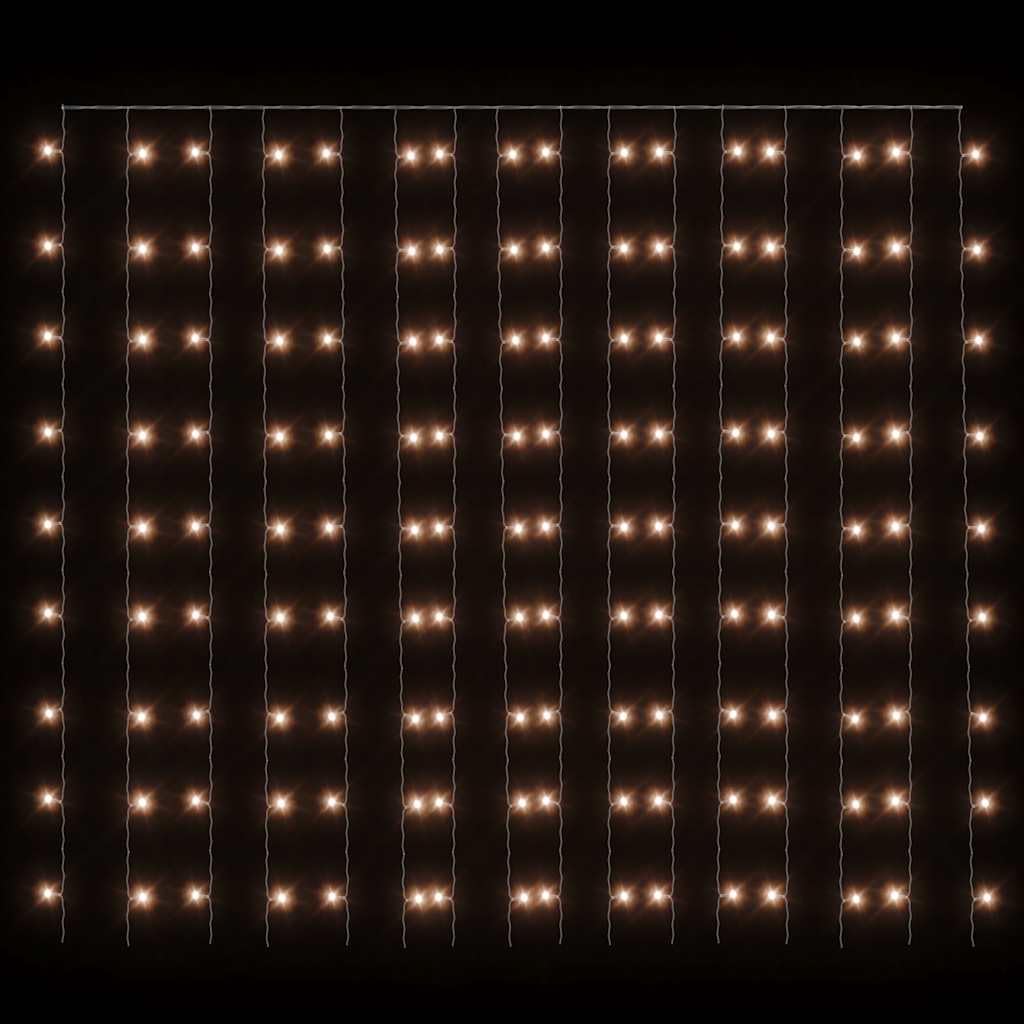 Tenda luminosa a LED, 3 x 3 m, con 300 LED, luce bianca calda, 8 funzioni, per interni ed esterni, illuminazione natalizia, finestra, balcone, giardino, luce d'atmosfera, decorazione
