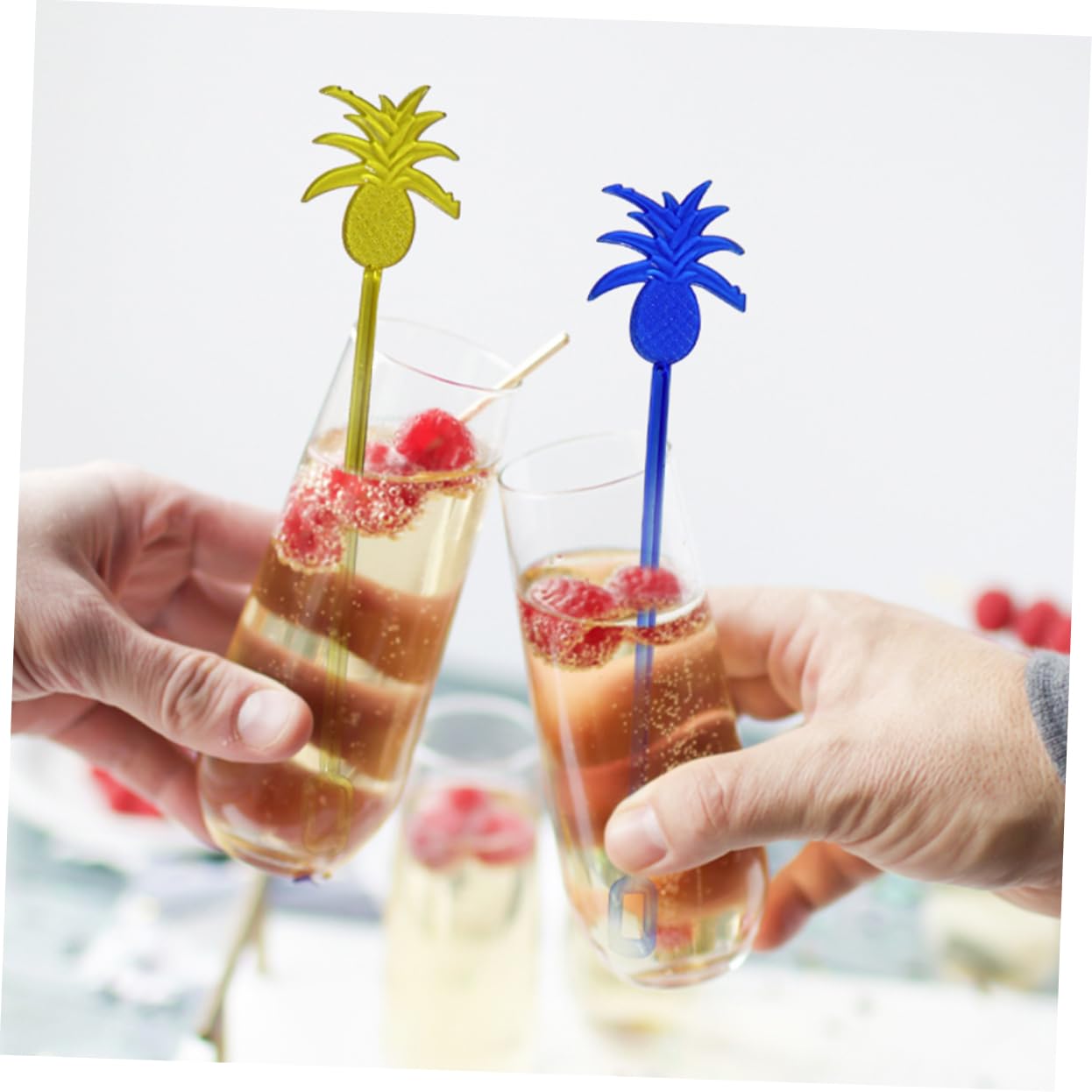 Unomor Drink Stirrer Swizzle Sticks 20 Colorful Stirring Sticks for Cocktails