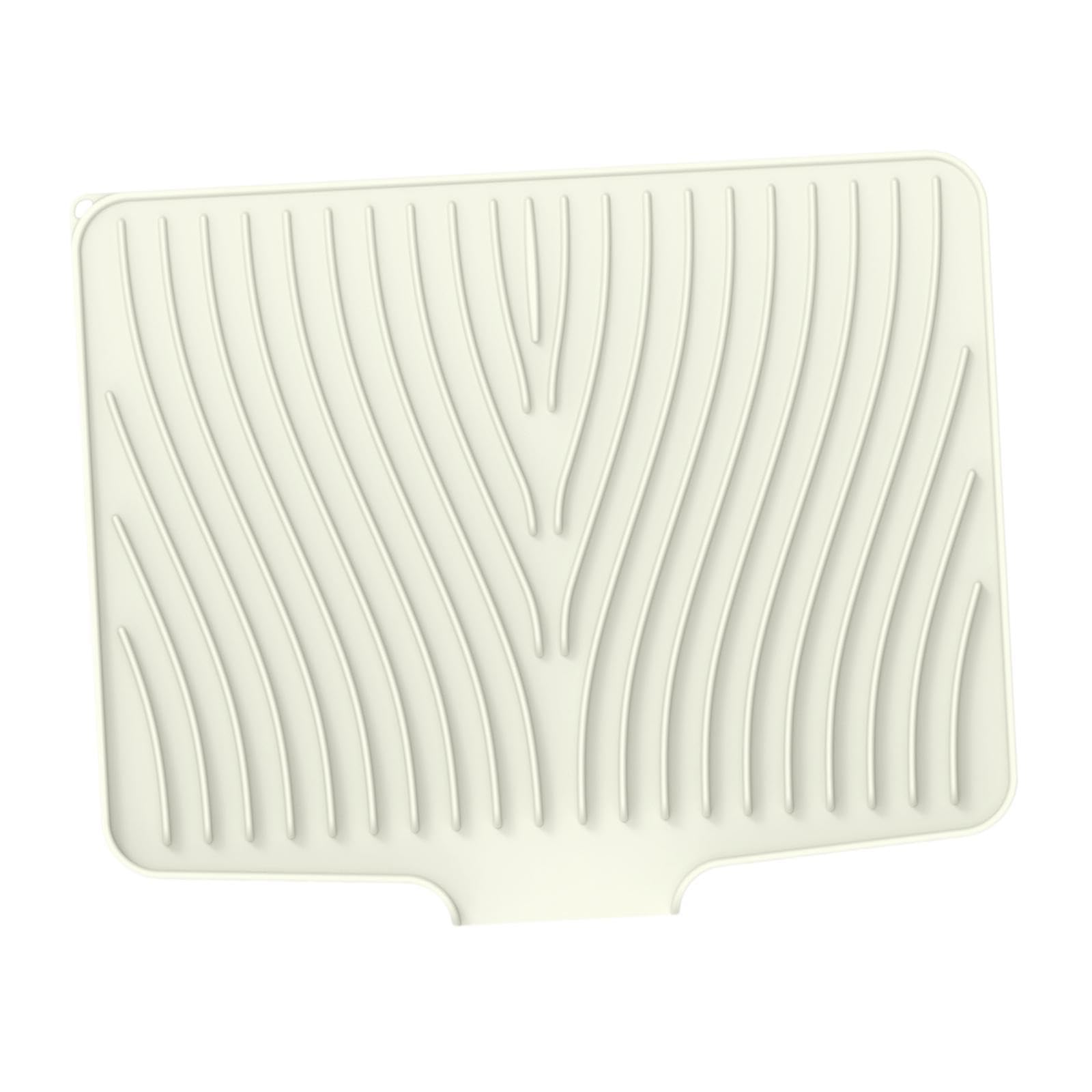 Tapis égouttoir vaisselle résistant à la chaleur pour évier cuisine beige