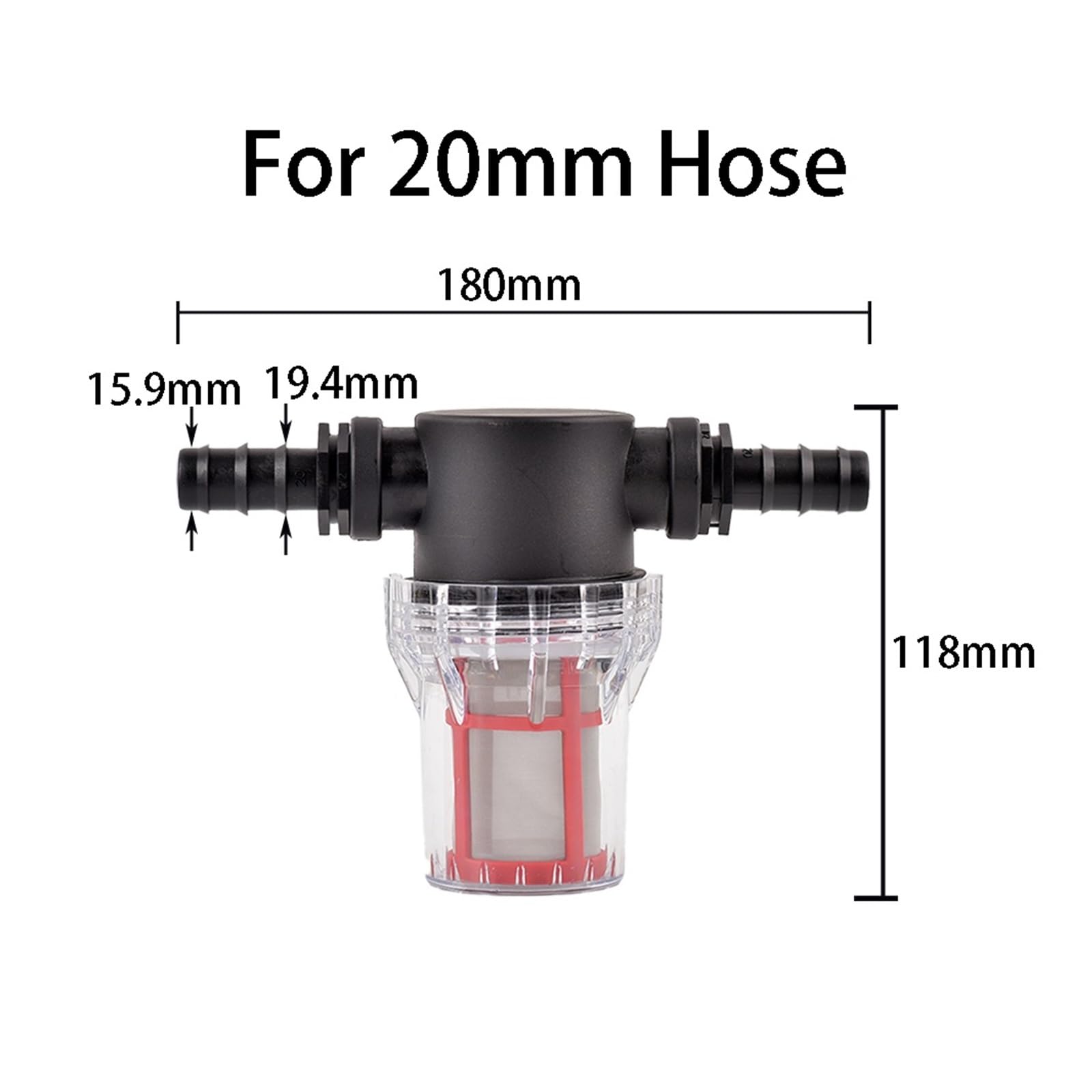 Złącze filtra wstępnego do czyszczenia wody do Barb 16 mm 20 mm 25 mm wąż filtr wstępny nawadnianie ogrodowe 1 szt