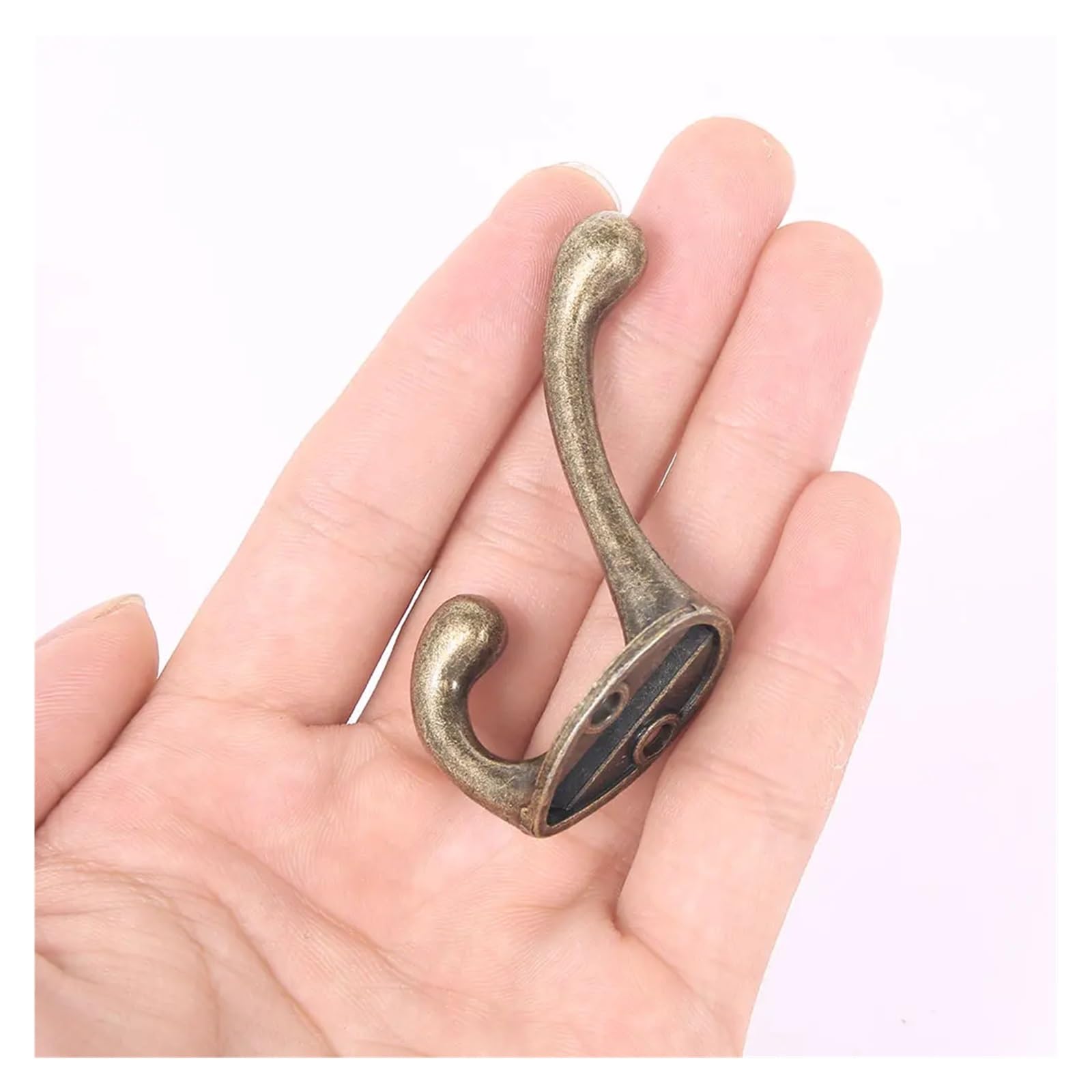 Ganci Appendiabiti 10/20 ganci appendiabiti da parete resistenti, doppi, in bronzo, vintage, con viti, for porta, bagno per bagno o cucina(20PCS)