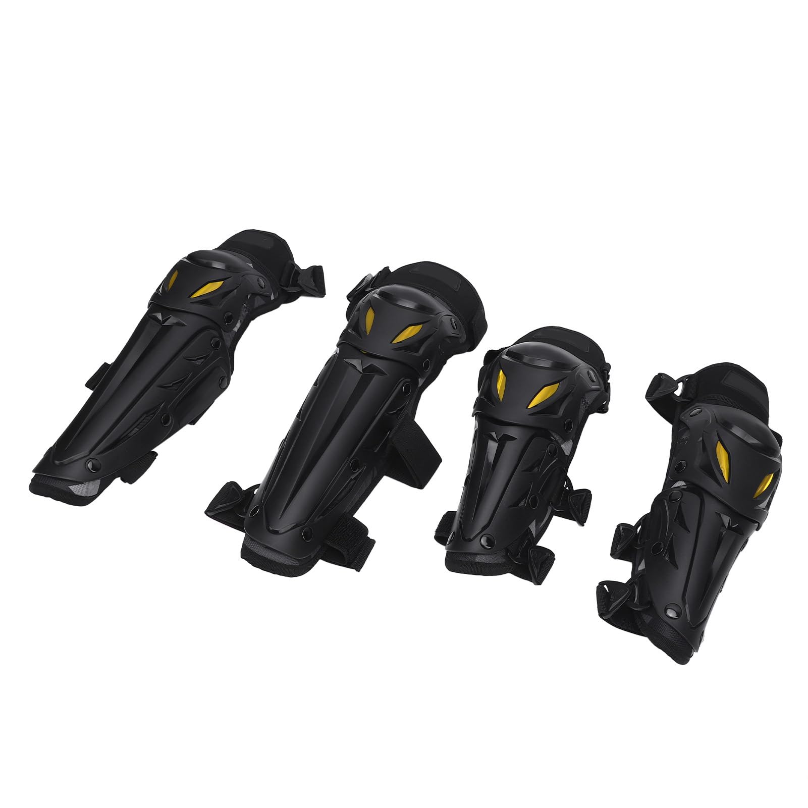 Protège-tibias de Genou de Moto, équipement de Protection de Genou de Moto, Mousse Tampon en Coque PP pour Dirtbike pour le Ski et le Cyclisme (multicolore)
