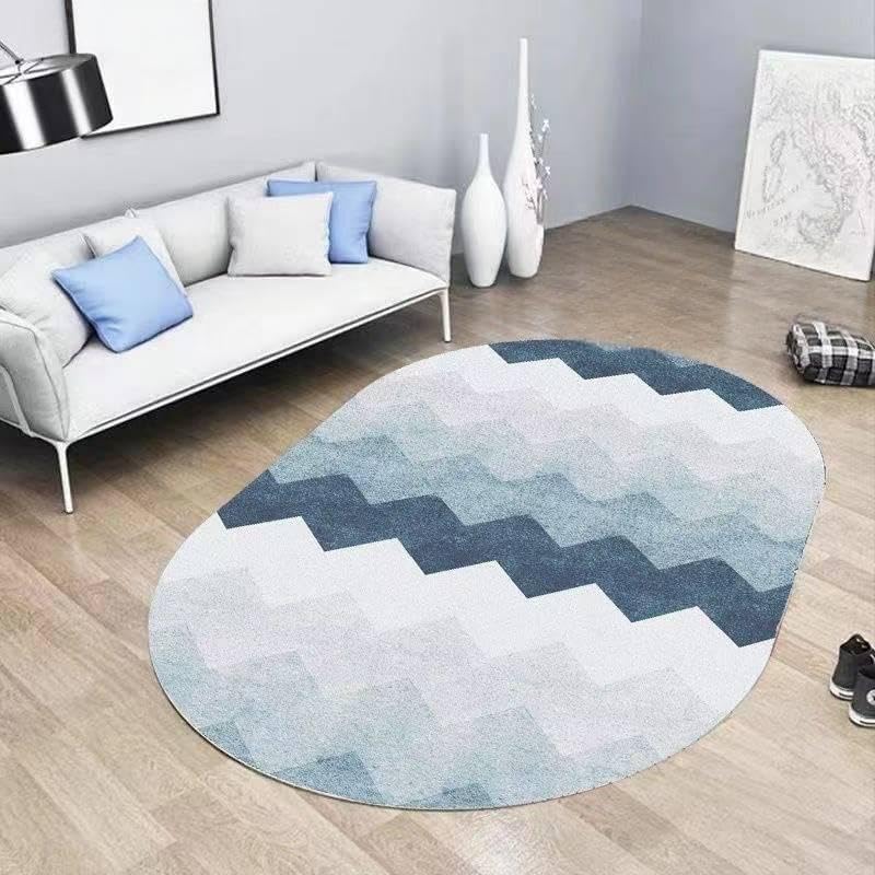Alfombra cian moderna para cambiar el estilo de tu sala de estar o comedor