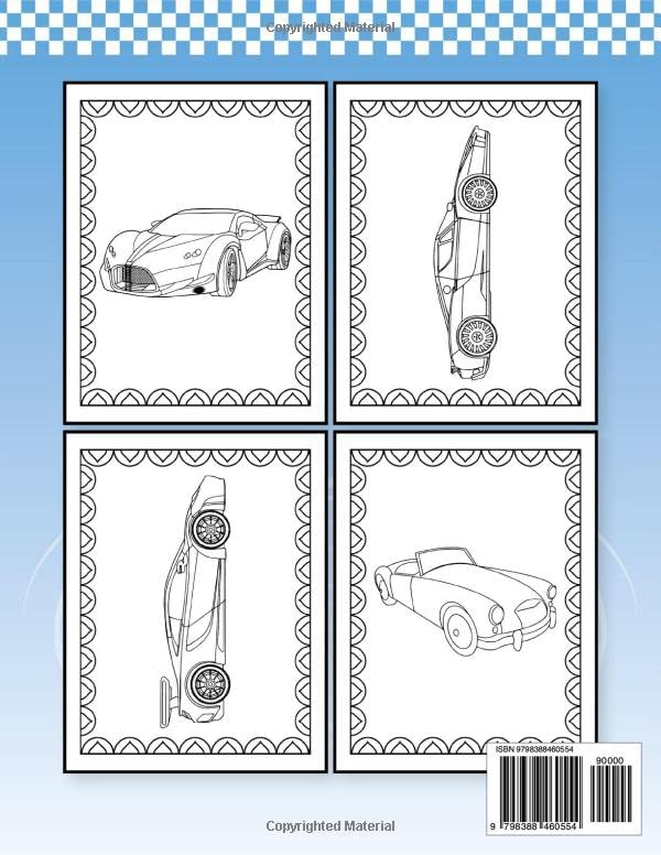 Sports Car Coloring Book for Kids: A Collection 50 Amazing Sports and Supercar Coloring Page for Kids, Teens and Adults image 3