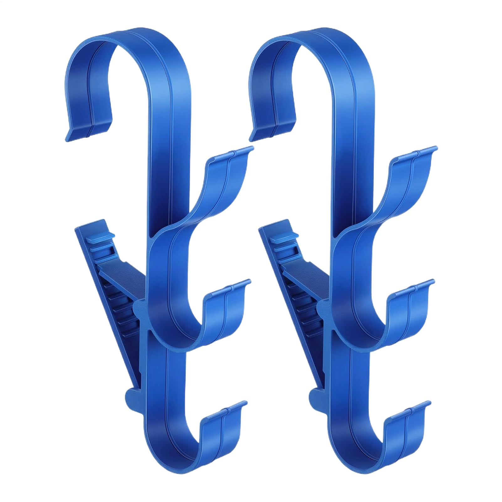 Ganci per piscina, portaoggetti per piscine, 30,5 x 13,5 x 3,5 cm, supporto resistente con set da 2 pezzi e clip per gancio a bordo piscina, uso esterno per foglie, rastrelli, reti, asciugamani