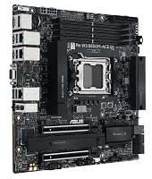 ASUS Pro WS B850M-ACE SE AMD Micro-ATX Mainboard (mit Server-Grade IPMI Management, PCIe 5.0 x 16, PCIe 5.0 M.2, PCIe 5.0 MCIO, U.2 Anschluss, 10Gb und 2.5Gb Ethernet, bereit für USB4) – Ansicht 2