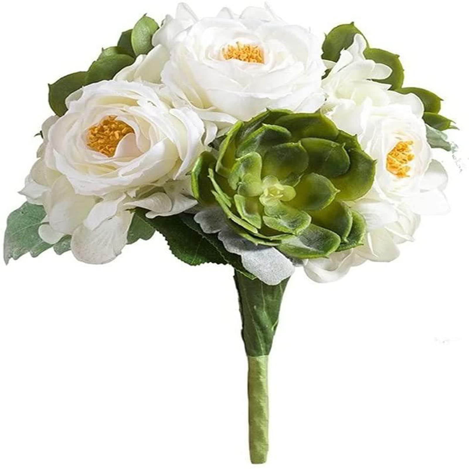 XDLEDMKIZ Artificial Flowers Simulation Rose Fleshy Plastic Flowers for Living Room Table Decoration Fake Flower Arrangement Prop
