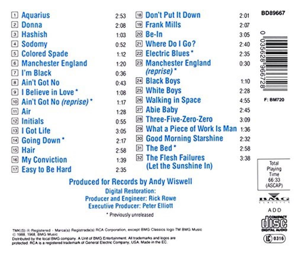 Hair The Original Broadway Cast Recording