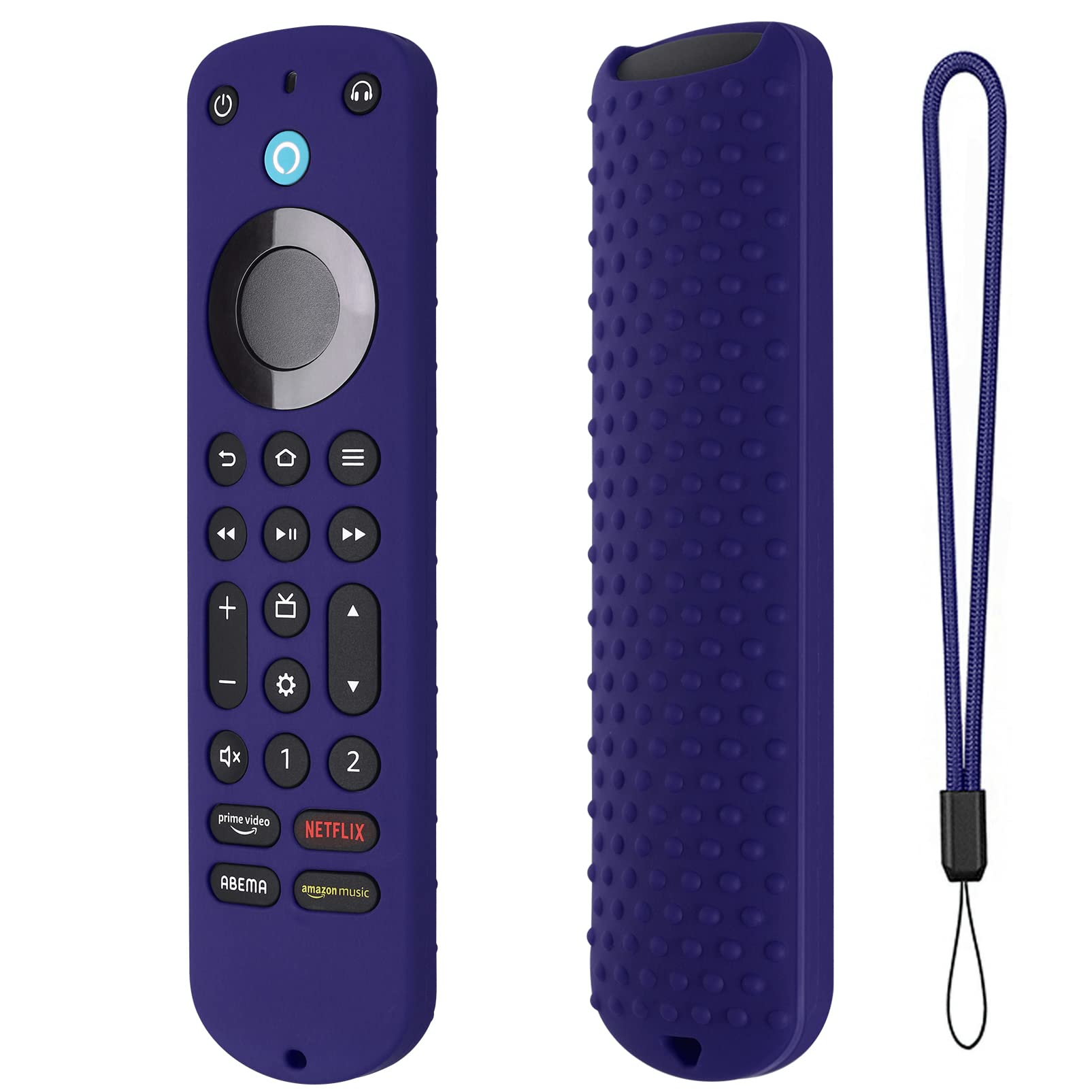Silicone Cover for Voice Remote Pro 2022, Silicone Case Cover for Voice Remote Pro 2022 with Lanyard (Midnight Blue)