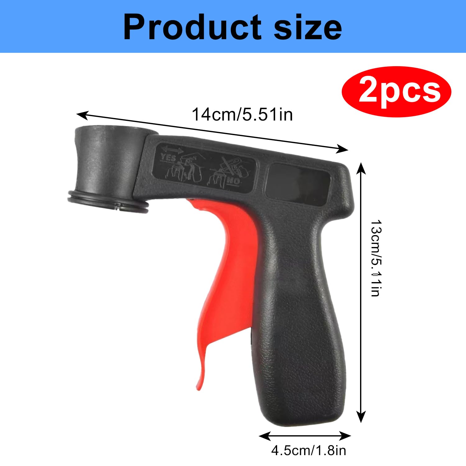 2-Pack Spray Can Trigger Grip Handle – Comfortable Spray Tool, Precision Control for Paint, Cleaning, and DIY Projects — view 2
