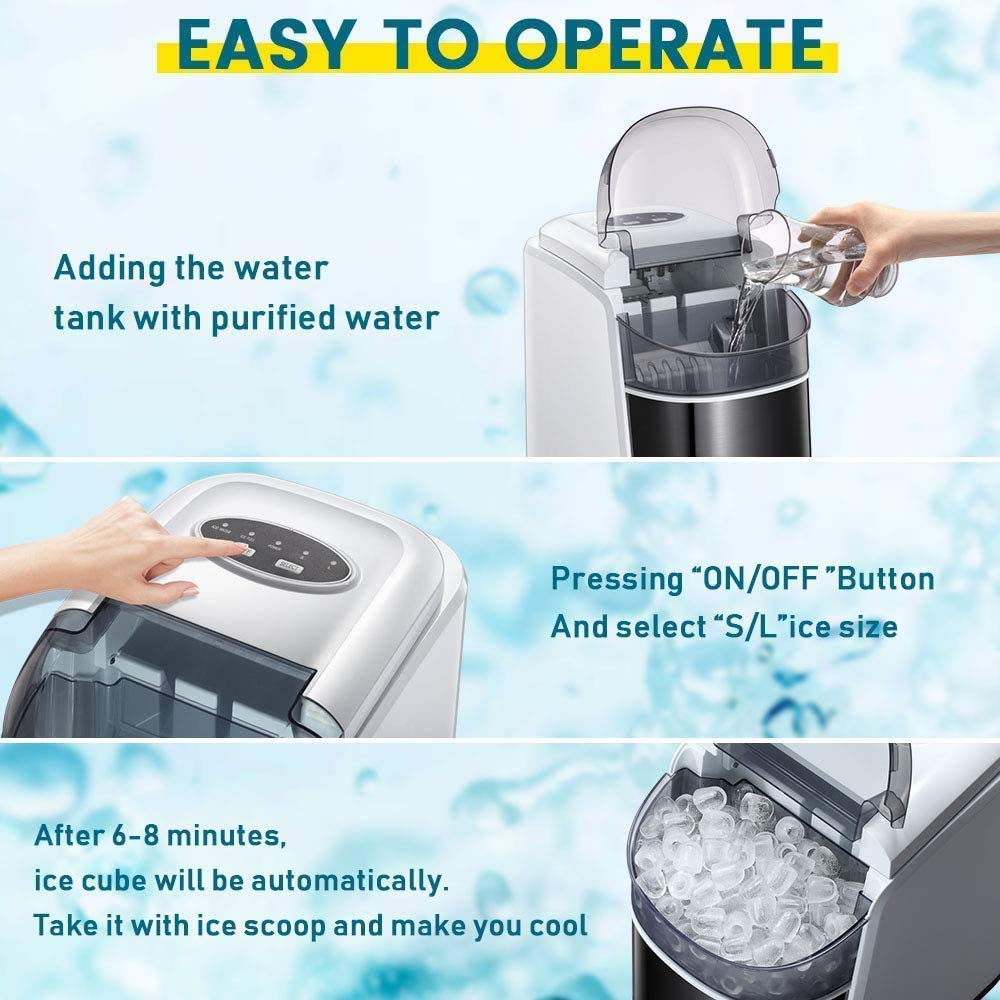 製氷機のカウンタートップ、24時間で33ポンドアイススクープと