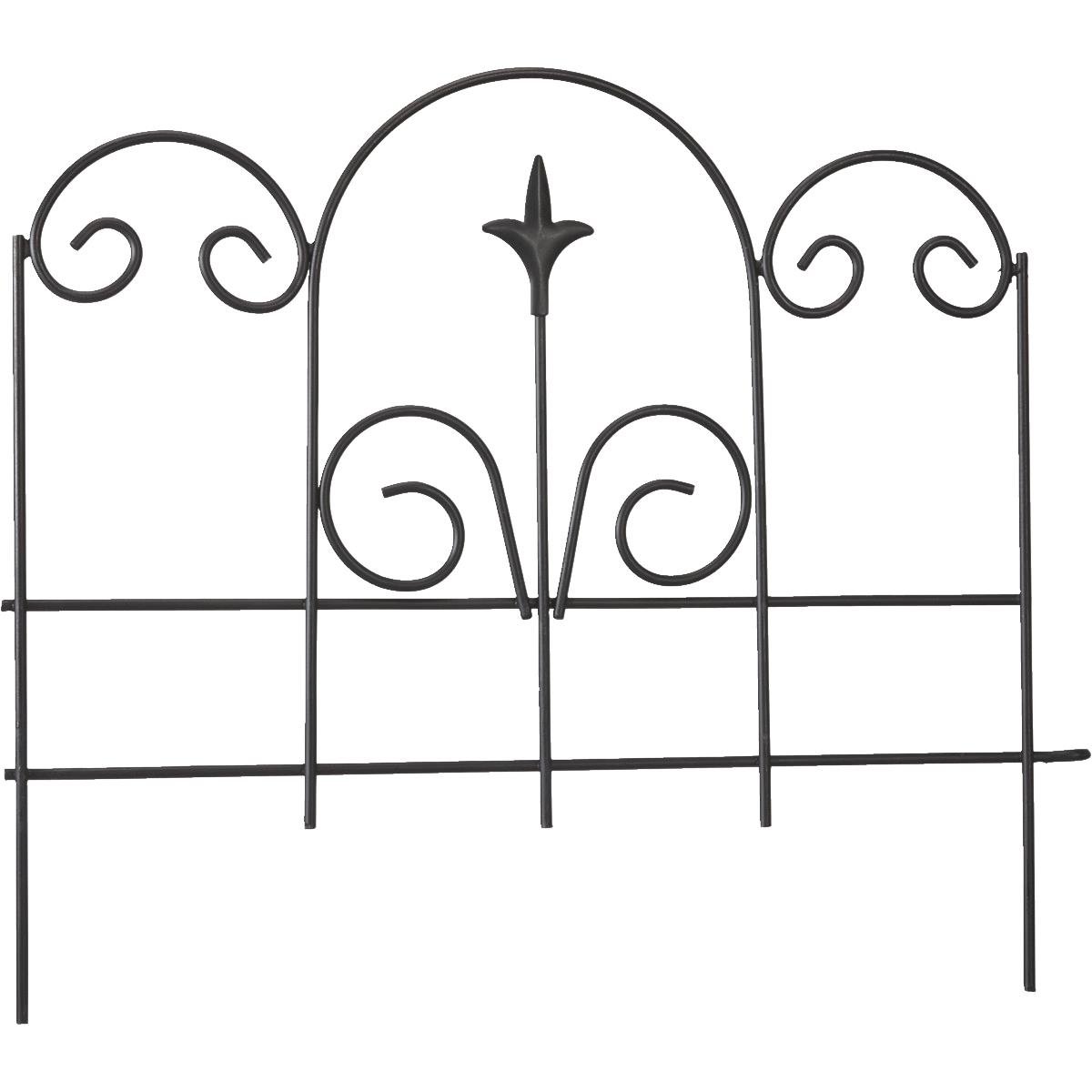Panacea 89382 Garden Edge with Finial, Black