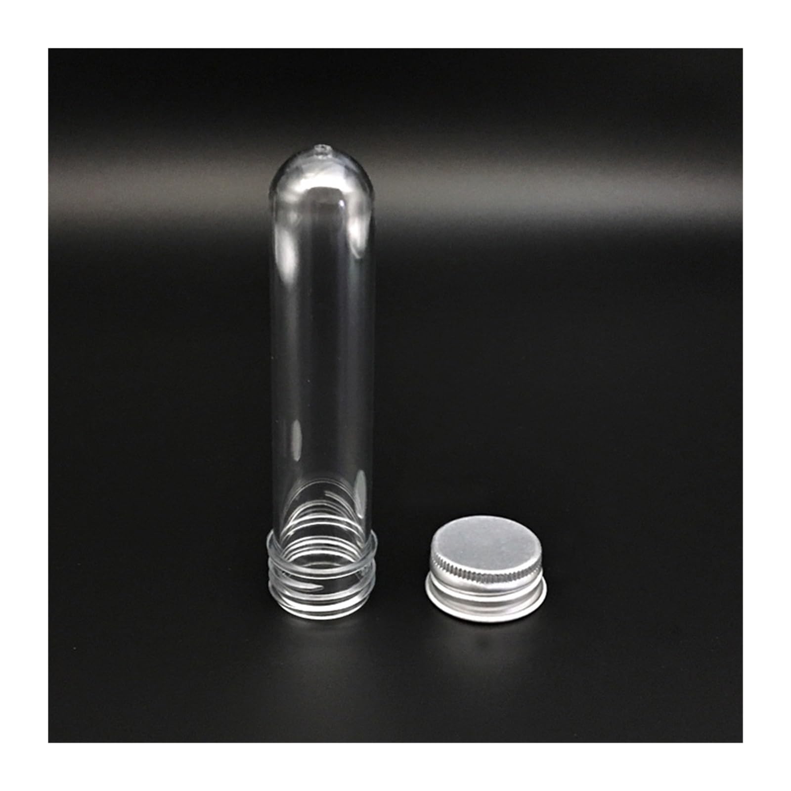 YYJzsw 50pcs 30ml Provetta Di Plastica Con Tappo A Vite Capsula Di Caramelle Bottiglia In PET Tappo Di Alluminio Tubo Di Imballaggio Con Guarnizione Sensibile Alla Pressione