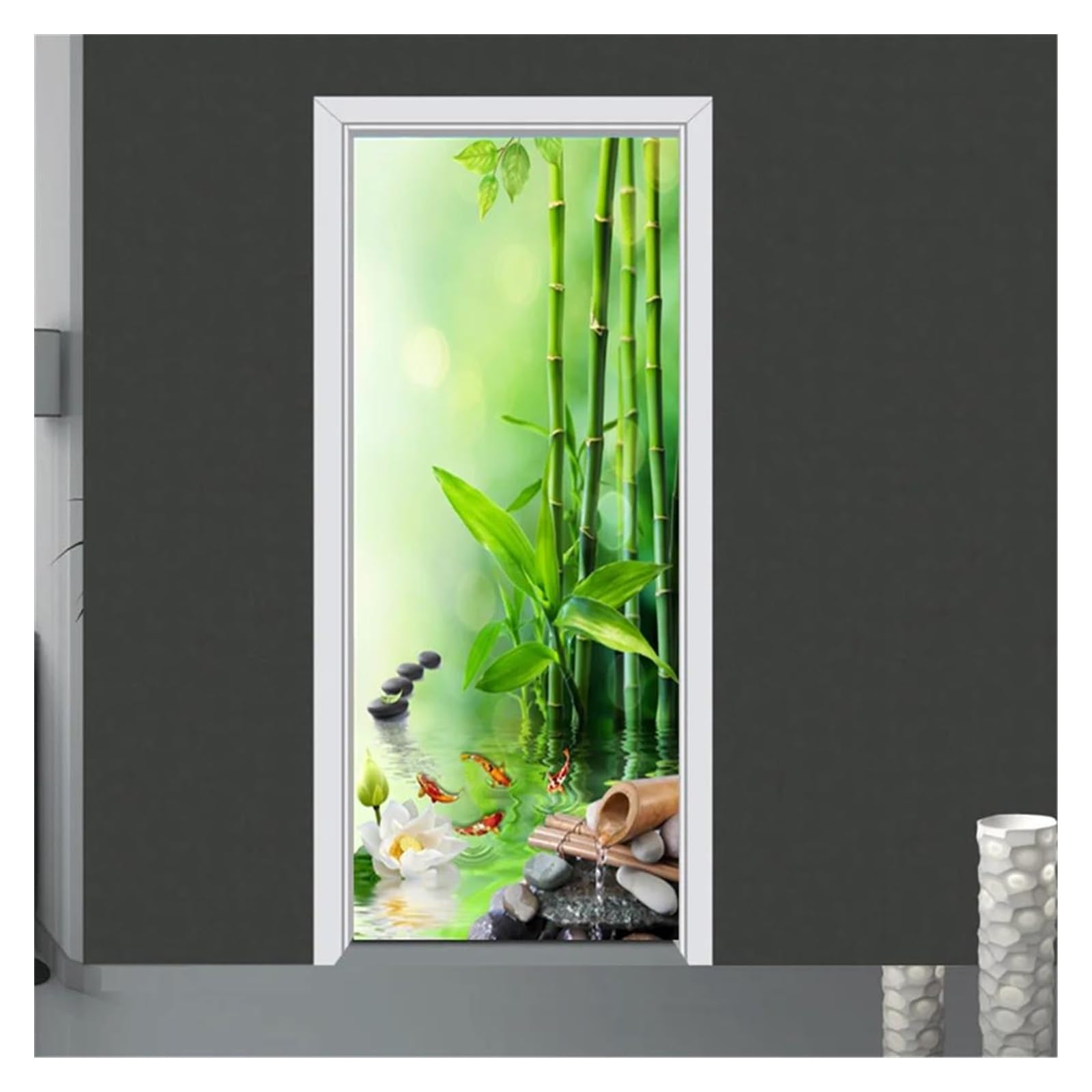 Affiches de porte 3D vinyle imperméable autocollant design nature