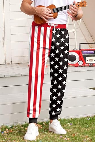 Arvilhill Men'S 4Th Of July Sweatpant American Flag Jogger Pant Novelty Stripes And Stars Stretch Trouser With Pockets Xl thumb #1