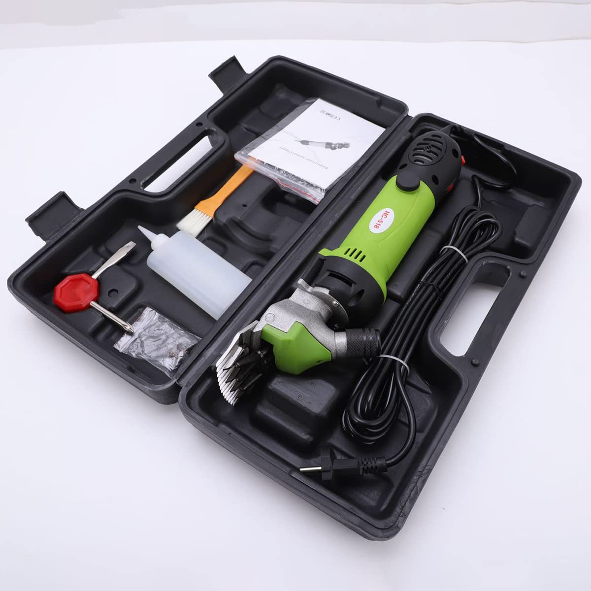 Eléctrico Esquiladora De Caballo 690W, Ovejas Eléctrica Cortadora Esquiladora, 6 Engranajes Ajustables, para Caballos/Camellos/Perros,Púrpura,110V