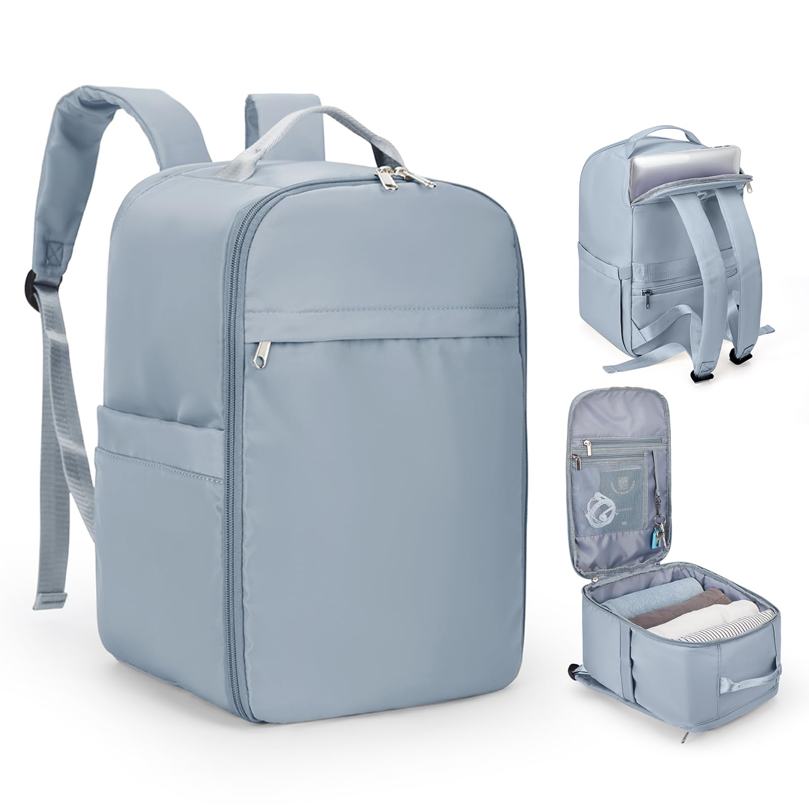 SZLX Zaino Ryanair 40x20x25 e 45x36x20 - Bagaglio a Mano Donna e Uomo, Borsa da Cabina Impermeabile per Laptop 14 Pollici, Zaino da Viaggio