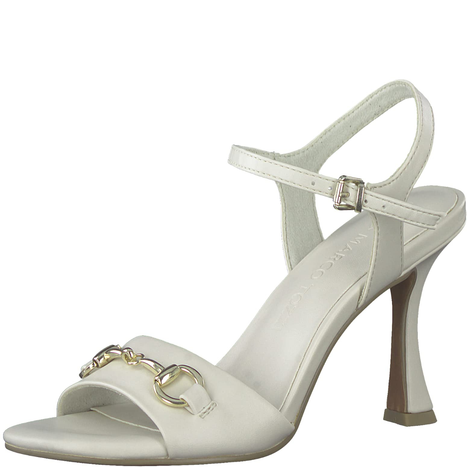 MARCO TOZZI Women's 2-2-28301-20 Heeled Sandals, Cream Gold, 7 UK
